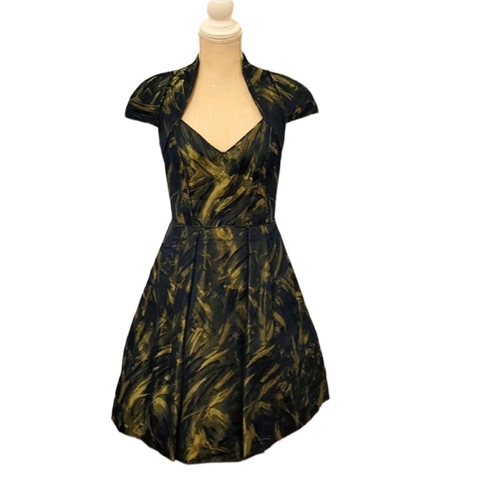 Theia cap sleeve formal dress
